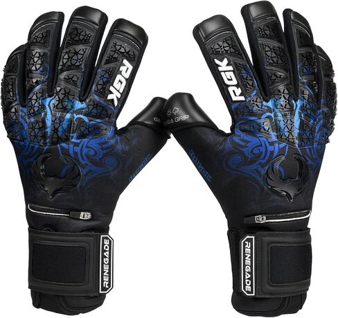 Renegade GK Limited Edition Rogue Soccer Goalie Gloves with Microbe-Guard (Sizes 6-11, Level 4+) Pro-Tek Fingersaves & 4+3MM Giga Grip | Only 1500 Made for Each Style | Based in The U.S.A. in Kuwait
