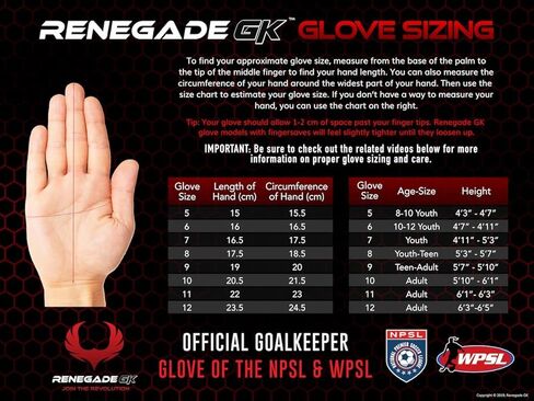 Renegade GK Limited Edition Rogue Soccer Goalie Gloves with Microbe-Guard (Sizes 6-11, Level 4+) Pro-Tek Fingersaves & 4+3MM Giga Grip | Only 1500 Made for Each Style | Based in The U.S.A. in Kuwait