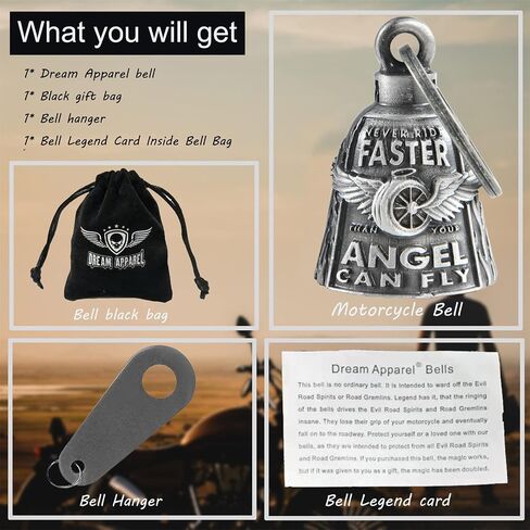 أجراس الدراجات النارية من Dream Apparel لراكبي الدراجات النارية، وإكسسوارات أجراس راكبي الدراجات الثقيلة وسلسلة مفاتيح من أجل الحظ in Saudi Arabia