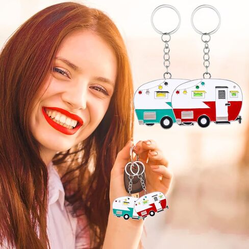 قطعتين من سلسلة مفاتيح التخييم، ملحقات تخييم RV لمقطورات السفر وسلسلة مفاتيح سيارة التخييم الرجعية in Kuwait