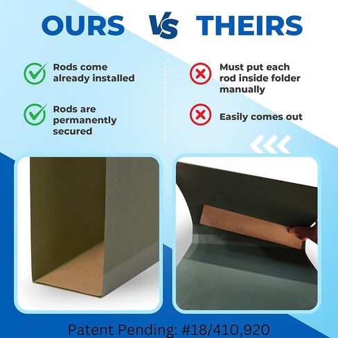 Expandable Hanging File Folder, 25 Pack, Hanging File Folders Letter Size, File Cabinet Folders, Filing Folders, Expandable File Folder, Heavy Duty 2 Inch Green Filing Cabinet Folders in Kuwait