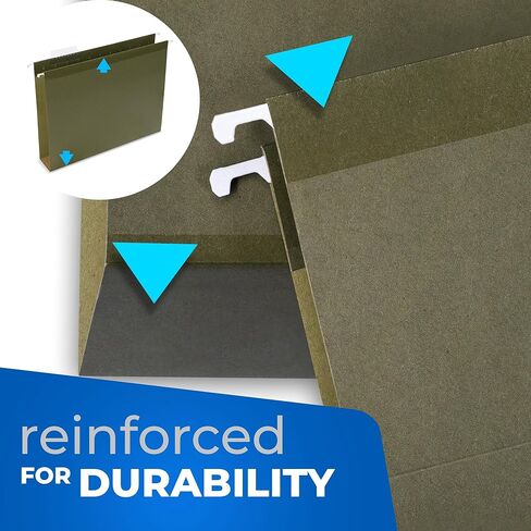 Expandable Hanging File Folder, 25 Pack, Hanging File Folders Letter Size, File Cabinet Folders, Filing Folders, Expandable File Folder, Heavy Duty 2 Inch Green Filing Cabinet Folders in Kuwait