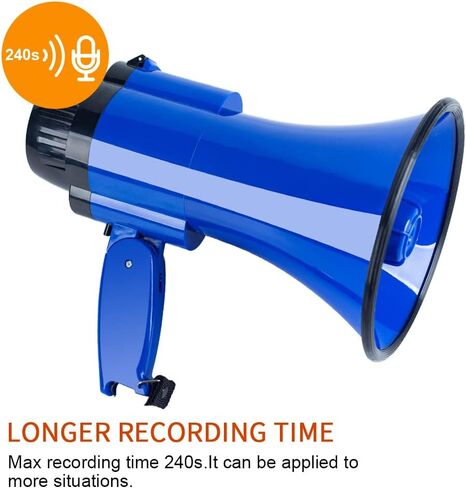 30 Watt Power Portable Megaphone Bullhorn Speaker Voice, Siren/Alarm and 240S Recording with Volume Control and Strap in Saudi Arabia