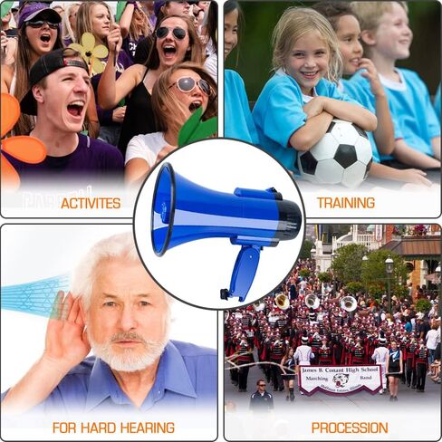 30 Watt Power Portable Megaphone Bullhorn Speaker Voice, Siren/Alarm and 240S Recording with Volume Control and Strap in Saudi Arabia