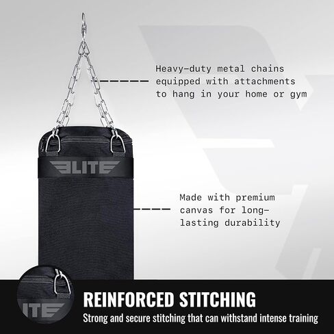 Canvas Punching Bags MMA Muay Thai Kickboxing Training Boxing Punching Bag with Chains in Saudi Arabia