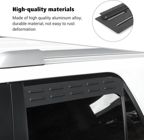 Voodola لسيارة Toyota 4Runner 2010-2024 فتحات تهوية نافذة الباب الخلفي للسيارة متوافقة مع Toyota 4Runner (سبيكة ألومنيوم، قطعتان/مجموعة، أسود غير لامع) in Kuwait