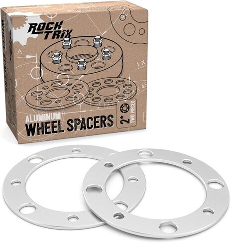 فواصل عجلة RockTrix 2 قطعة 5 مم 4 × 156 ATV متوافقة مع Polaris Kawasaki Outlaw (الأمامي فقط) Predator Ranger RZR Sportsman XP Lakota Mojave Tecate فضي in Kuwait