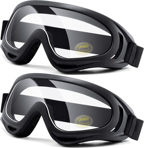 نظارات الدراجات النارية 2 Pack-ATV نظارات الدراجة الترابية المقاومة للغبار لركوب سباق التزلج، نظارات موتوكروس المقاومة للماء للطرق الوعرة in Kuwait