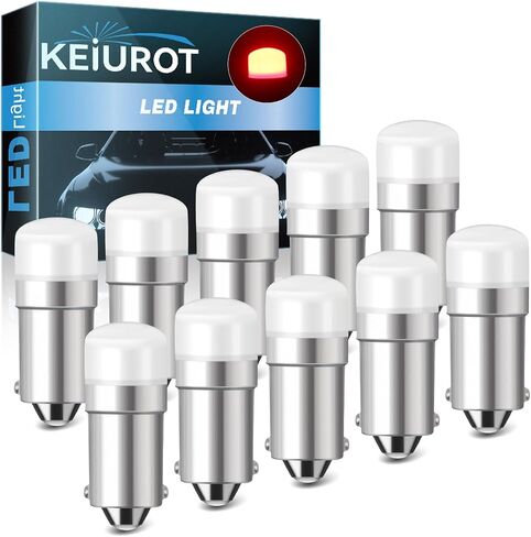 Keiurot 1895 Bulb 1893 Led Bulb 1815 1816 53 57 Bulb BA9S Led Bulb for Indicator Lights Car Dome Map Trunk License Plate Courtesy Step Light White DC/AC 12V, 10-Pack in Saudi Arabia