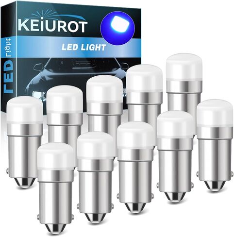 Keiurot 1895 Bulb 1893 Led Bulb 1815 1816 53 57 Bulb BA9S Led Bulb for Indicator Lights Car Dome Map Trunk License Plate Courtesy Step Light White DC/AC 12V, 10-Pack in Saudi Arabia