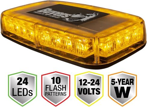 Buyers Products - 8891040 11-Inch Rectangular Multi-Mount LED Mini Light Bar, Amber in Kuwait