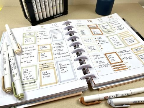 Neutral Palette Set, Includes 8 Mildliner Highlighters and 2 ClickArt Markers, Assorted Neutral Vintage Ink Colors, 10-Pack (78601) in Saudi Arabia