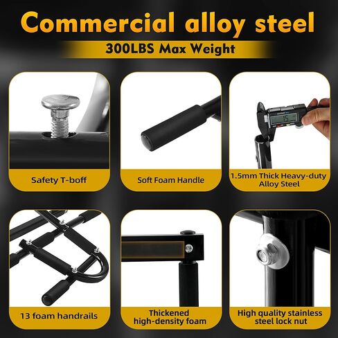 TBMLC Multi-Grip Lite شريط السحب لأعلى/الذقن لأعلى، برج الطاقة المنزلي لمعدات اللياقة البدنية المنزلية لتدريب القوة باللون الأسود (7.6، رطل) in Kuwait