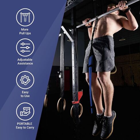 INTENT SPORTS Pull Up Assist Bands - Assistance and Resistance Bands for Pull-Up, Fitness, Body Stretching, Chin Up, Weightlifting, Powerlifting, Heavy Duty, Exercise Videos, eBook (Patented) in Saudi Arabia