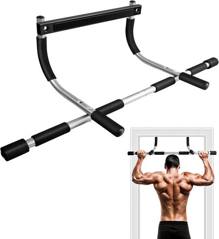 Pull Up Bar for Doorway, No Screws Portable Chin Up Bar Doorway, Strength Training Door Frame Pull-up Bars, Hanging Bar for Exercise, Door Workout Bar with Foam Grips, Pullup Bars for Home in Kuwait
