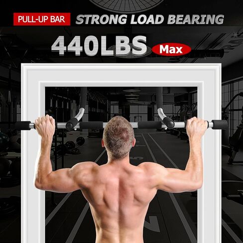 Pull Up Bar for Doorway, No Screws Portable Chin Up Bar Doorway, Strength Training Door Frame Pull-up Bars, Hanging Bar for Exercise, Door Workout Bar with Foam Grips, Pullup Bars for Home in Kuwait