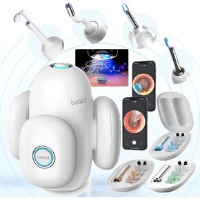 Bebird Home 30S Ear Camera System - Ear Cleaner with Flexible Otoscope Camera & UVC Light - Visual Ear Drops Ear Wax Removal Tool Camera Tweezers - Earwax Remover Ear Cleaning Kit for Adults & Kids