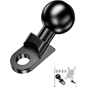 Ball Mount Base Universal Adapter with 1'' TPU Ball 10mm Mounting Hole Strong Ball Mount Fit for Bike Motorbike Rearview Mirror RAM Mounts 360° Rotating Phone Holder for Motorcycles