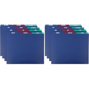 Pendaflex 40144 Top Tab File Guides, Monthly/Jan-Dec, 1/3 Tab, Polypropylene, Letter (Set of 12)