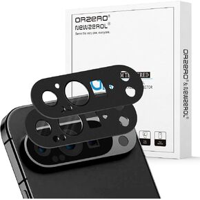Orzero (2 Pack) Compatible for Google Pixel 9 Pro Camera Lens Protector (Not for XL/Fold Model) Premium Metal and Glass Precise Camera Cutouts High Definition Anti-Scratch (Black)