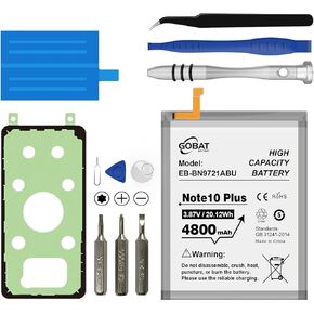 Replacement for Samsung Galaxy Note 10 Plus Battery,4800mAh High Capacity Battery Compatible with Samsung Galaxy Note 10 Plus Model (N970 N970V N970A) with Replacement Tool Kits,EB-BN972ABU