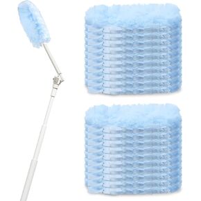 Compatible Duster Refills for Swiffer,360 Heavy Duty Disposable Microfiber,20 Count with 1 Foldable Handle,Ergonomic Design, Efficient Cleaning for Home,Offices,Schools and Commercial Spaces