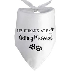 Dog of Honor Wedding Engagement Dog Bandana Maid of Honor Dog Ring Bearer Bridal Party Dog Wedding Engagement Announcement Photo Props Puppy Bandana for Small Medium Cat Dogs