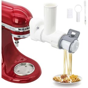 Pasta Attachment Compatible with KitchenAid Stand Mixer, 6 Pasta Shape, 6 in 1 Noodle Maker Attachments