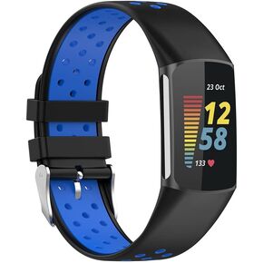 Band Compatible with Fitbit Charge 6 Bands/Fitbit Charge 5 Bands for Women Men, Soft Breathable Replacement Strap Sport Wristbands for Fitbit Charge 6/Charge 5