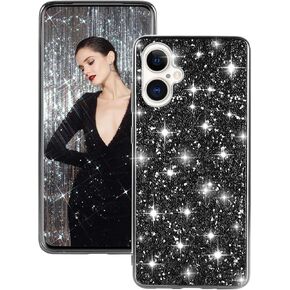 Silicone Case for iPhone 16 Plus 5G Case Glitter Sparkle Bling, Hybrid Matte Back Case High Impact Heavy Duty Shockproof Protective Cover for iPhone 16 Plus Cute Case for Women 6.7" (Red)