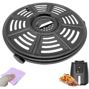 4QT Air Fryer Grill Plate for Ninja AF100 4 Quart Air Fryers, Premium Air Fryer Grill Pan Crisper Tray Plate Rack Insert Grate Grid Shelf for Ninja Air Fryer, Nonstick, Dishwasher Safe