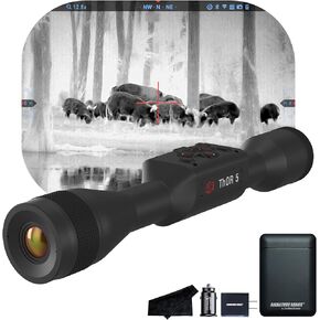 ATN Thor 5 320 Smart HD Thermal Scope with Gen 5 Ultra-Sensitive 320x240, 12 Micron, 60Hz Sensor | Ballistic Calculator, Video Recording, Wi-Fi, One Shot Zero | Exclusive Signature Series Kit