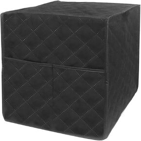 SM SunniMix Espresso Machine Quilted Protective Cover Dust Proof with Storage Pocket for Stand Mixer,34CX33x36cm Easily Install Stain Resistant,Black