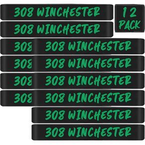 12 Pack Magsaddle .308 Winchester Magazine Marking Bands .308 Caliber Identification Holster Accessories