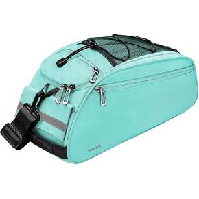 MOSISO Bike Rack Bag, Waterproof Bicycle Trunk Pannier Rear Seat Bag Cycling Bike Carrier Backseat Storage Luggage Saddle Shoulder Bag