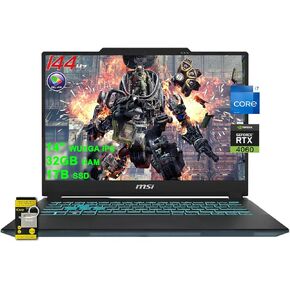 MSI Cyborg 14 Gaming Laptop 14" WUXGA IPS 144Hz (100% sRGB) Intel 10-core i7-13620H 64GB RAM 2TB SSD GeForce RTX 4060 Backlit USB-C Win11 w/ICP Accessory