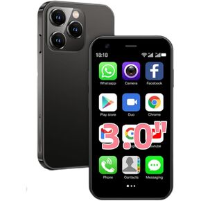 Mini Phone XS15 3.0inch Small Smartphone,2G+16G,Android 8.1 Super Cute Phone,Cute Palm Child Smartphone,Dual SIM,HD Cameras,Emergency Phone,Gift for Kid