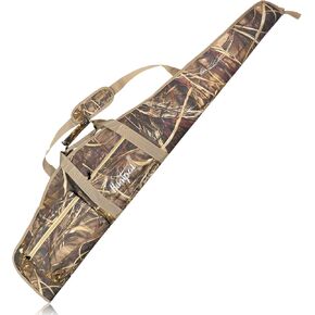 HUNTPAL 52 Inches Long Case Soft Shotgun Bag, Water Resistant Gun Carry Bag for Scoped with 2 External Accessory Pockets Adjustable Shoulder Strap