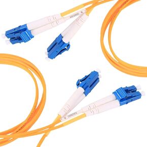 GESD 5 Meter(16.4ft) 4 Pack LC-LC Fiber Cables SingleMode Duplex 9/125um SMF Fiber Optic Cable Jumper Cord | LSZH LC to LC Fiber Patch Cable OS1/OS2 Yellow PVC ofnr Length Options: 1M-5M…
