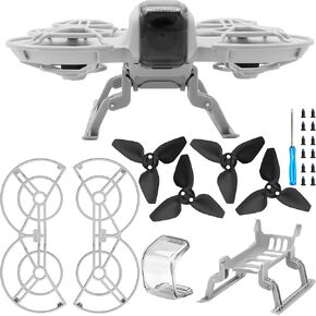 Propellers for DJI Neo Drone - 4Pcs Accessories Set with Propeller Guard Protector Landing Gear Lens Cover Low Noise Props for DJI Neo Drone Accessories Bundles