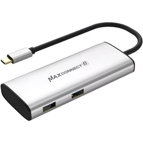 TEC MaxConnect 6-in-1 USB-C Hub with 4K60Hz HDMI, 100W PD, USB-A & USB-C 3.2 Gen2, 10Gbps Data Transfer, Compatible with MacBook Pro, iPad Pro, Windows, and Type-C Devices