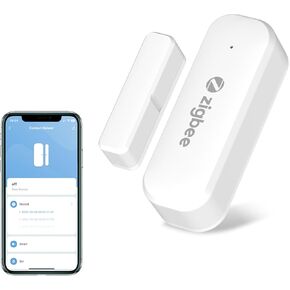 Tuya Zigbee Door and Window Sensor, Wireless Mini Contact Sensor, Works with Smart Life, Compatible with Alexa/Google Assistant