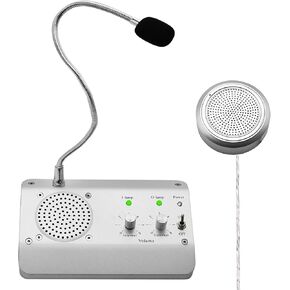 Window Speaker System, Dual Way Window Microphone Intercom Speaker, Intercom System for Business, Office, School, Counter, Bank and Station