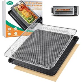 Air Fryer Basket and Baking Replacement Tray for Ninja SP101 Air Fryer Oven, Replacement Basket Air Fryer Liners Air Fryer Oven Accessories for Ninja Digital Air Fry Countertop Oven(only for sp101)