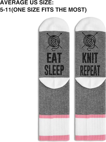 If You Can Read This Bring Me My Knitting, Socks Gift for Knitter, Women Socks Size 5.5-11, Knitting Gift for Mom Grandma on Birthday Thanksgiving Christmas Day - A81, Gray, 5.5-11 in Kuwait