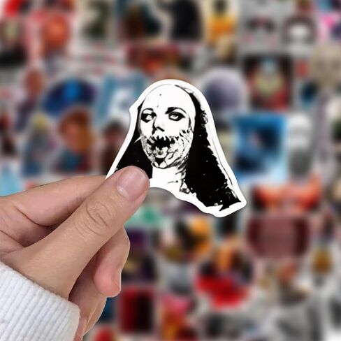 Horror Movie Stickers, 100pcs Horror Scary Stickers for Water Bottles Laptops, Horror Theme Sticker for Party Supplies, Christmas Gifts (100) in Saudi Arabia
