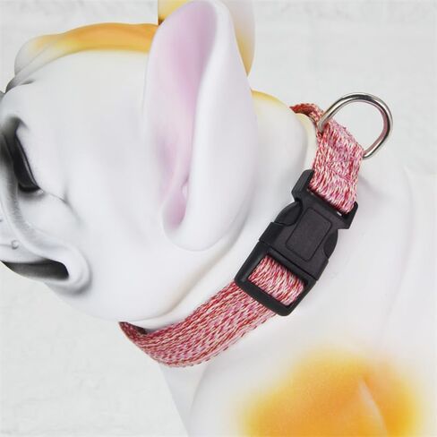 Adjustable Dog Collar for Small Dogs, Soft Pet Collar Soft Nylon Dog Collar with Quick Release Buckle Collar Bulk for Dogs Walking Running Training (Orange, Small) in Saudi Arabia