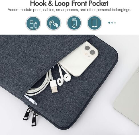 MoKo 9-11 Inch Tablet Sleeve Fits iPad air 5 10.9" 2022, iPad Pro 11 M2 2022-2018, iPad 10th 10.9 2022,iPad 9/8/7th Gen 10.2, iPad Air 4/3, iPad 9.7, Tab A 10.1, Polyester Bag with Pocket, Space Gray in Saudi Arabia