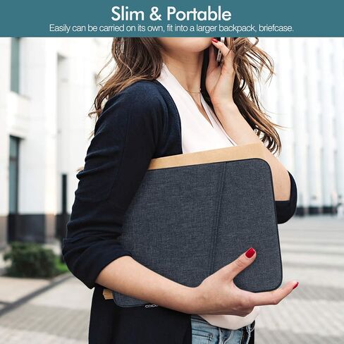 MoKo 9-11 Inch Tablet Sleeve Fits iPad air 5 10.9" 2022, iPad Pro 11 M2 2022-2018, iPad 10th 10.9 2022,iPad 9/8/7th Gen 10.2, iPad Air 4/3, iPad 9.7, Tab A 10.1, Polyester Bag with Pocket, Space Gray in Saudi Arabia