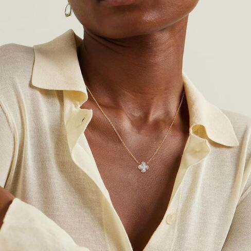 قلادة مطلية بالذهب عيار 14 قيراط للنساء على شكل مثلث دائري تشيكوسلوفاكيا سوليتير | قلادة قلادة أنيقة | قلادة سلسلة ذهبية | قلادات هالة زركونيا مكعبة رائعة للنساء هدايا مجوهرات ذهبية in Kuwait